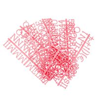 1 Inch Letters for Flet Letter Board,188 Pieces Including Letters, Numbers & Symbols for Changeable Plstic Letter Board by Veskaoty (Pink)