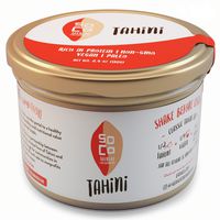SoCo All Natural Sesame Tahini (Glass Jar) -Kosher | Stone Ground, Organically Grown, Slow Roasted, Gluten-Free, Vegan, Peanut Free (6.4 Ounce Jar) (Tahini 1 Pack)
