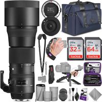 Sigma 150-600mm 5-6.3 Contemporary DG OS HSM Lens for Nikon DSLR Cameras + Sigma USB Dock with Altura Photo Complete Accessory and Travel Bundle