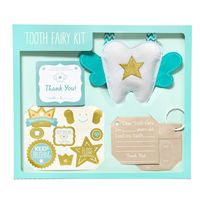 C.R. Gibson Child Keepsake Tooth Fairy Kit with Stickers, 65 pcs