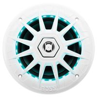 BOSS Audio Systems MRGB65 6.5 Inch Marine Speakers - Weatherproof, 200 Watts Per Pair, 100 Watts Each, Multi-Color Illumination, Full Range, 2 Way, Sold in Pairs