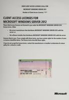 Windows Server 2012 CAL 1User EN/FR/ES/XC LIC Software