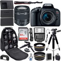 Canon EOS Rebel T7i DSLR Camera with 18-55mm Canon Lens & Premium Accessory Bundle - Includes: SanDisk Ultra 64GB SDXC Memory Card & More