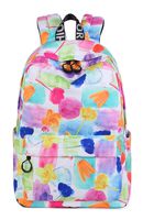 Leaper Floral Backpack Travel Bag School Backpack for Girls Daypack White FL