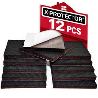 Non Slip Furniture Pads X-PROTECTOR - Premium 12 pcs 3" Furniture Pad! Best Furniture Grippers - SelfAdhesive Rubber Feet - Furniture Floor Protectors for Keep in Place Furniture & Furniture Stoppers