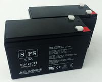 12V 7Ah (from SPS) Sealed Lead Acid Replacement Battery (2 Pack) - T1 Terminals - for ZB-12-7