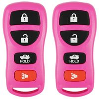 qualitykeylessplus 2 Light Pink Remote Replacement 4 Button Keyless Entry FCC ID: KBRASTU15 Free KEYTAG