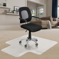Super Deal 48" X 36"/ 60'' X 48'' - 1/8" Heavy Duty Carpet Chair Mat w/Lip, Transparent Chair mat for Office Chair Rug Carpet Floor Computer Desk Low and Medium Pile Carpets (6048'')