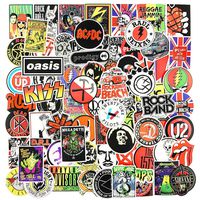 Rock Roll Band Stickers and Decals 100pcs Punk Music Classic Laptop Suitcase Luggage Cars Guitar Skateboard Graffiti Decals