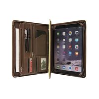 Business Travel Portfolio Professional Organizer Case Vintage Crazy Horse Genuine Leather Padfolio for Microsoft Surface Pro 3/4/New