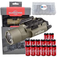 SureFire X300U-A Ultra High Output 1000 Lumens LED Weapon Light with 12 Extra CR123A and 3 Lightjunction Battery Cases