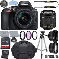 Nikon D5600 DSLR Camera with AF-P DX NIKKOR 18-55mm f/3.5-5.6G VR Lens + 32GB Sandisk Memory Card + Extra Battery + Basic Accessory Bundle