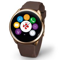 ZeRound Smartwatch (Pink Gold/Brown)