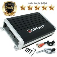 Gravity GBR600.2D True 300-Watt RMS Micro Ultra Compact Digital 2-Channel Full Range Amplifier with RCA Stereo input - Perfect for Motorcycle, RV, ATV, Car, Boat, Marine