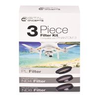 Digital Concepts DC-FK3-PH3 Drone Camera Lens Filter Kit for Phantom 3 (Black)