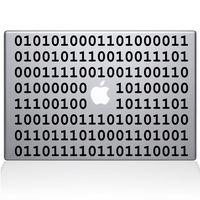The Decal Guru Binary Decal Vinyl Sticker, 11" MacBook Air, Black (1409-MAC-11A-BLA)