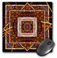3dRose LLC 8 x 8 x 0.25 Inches Mouse Pad, Mandala 30 Earth Zen Inner Balance Orange/Brown Peace Harmony (mp_42581_1)