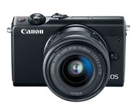 Canon EOS M100 Mirrorless Camera w/ 15-45mm Lens - Wi-Fi, Bluetooth, and NFC Enabled (Black)