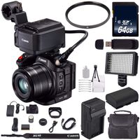 Canon XC15 4K Professional Camcorder #1456C002 (International Model) + 64GB Memory Card + BP-820 Replacement Lithium Ion Battery Bundle