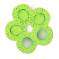 Car Care Replaced Microfiber Clothes for XINDELL Windshield Cleaning Brush Cotton Terry Washable Car Washing Pads - 5 Inch Diameter, Green, 5 Pack (Square)
