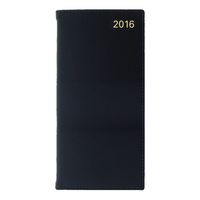 Letts 2016 Sterling Week to View, Horizontal, Black, English, 6.625-Inch by 3.25-Inch (C33SBK-2016)