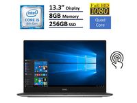 2018 Dell XPS 13 9360 Laptop 13.3in Anti-Glare TouchScreen FHD (1920x1080), Intel Quad-Core i5-8250U, 256GB NVME PCIe M.2 SSD, 8GB RAM, Backlit Keyboard, Windows 10 - Silver (Renewed)