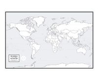 Large Blank World Outline Map Poster, Laminated, 36" x 24" | Great Blank Wall Map for Classroom or Home Study | Free Dry Erase Marker Included | Includes Detailed Laminated Answer Sheet | Learn Fast!