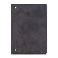 elecfan 6th Generation iPad 2018 9.7 Case, Vintage PU Leather Case with Card Holders,Folio Flip Stand Cover,Slim Protective Case for Apple 2017 iPad 5th Gen/2018 iPad 6th Gen 9.7 inch Tablet - Black
