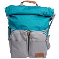 Renwick Roll Top Backpack with Laptop Sleeve and Chord Organizer (Teal)