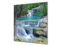 Tempered glass Cooker backsplash - Glass Upstand - Sink backsplash BS16 Waterfall landscapes Series: Waterfall Stream