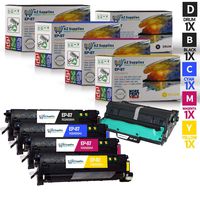 AZ Supplies Remanufactured Replacement Toner Cartridge for Canon EP-87 Toner Set + Drum for use in Canon MF8170c, Canon MF8180c, Canon 8180c, Canon CLBP 2410 (KCMY, 4-Pack + Drum)