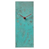 12-inch Turquoise Copper Wall Clock - Rustic Farmhouse Art Decor 7th Anniversary Gift - for Home Kitchen Living Room