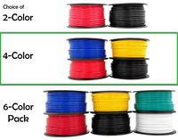 12 Gauge Copper Clad Aluminum Low Voltage Primary Wire 4 Color Combo 100 ft per Roll (400 feet Total) for 12V Automotive Trailer Light Car Audio Stereo Harness Wiring (Also in 2 or 6 Color Combo)