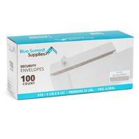 100 No. 10 Self Seal Security Envelopes - Designed for Secure Mailing - Security Tinted with Printer Friendly Design - Number 10 Size 4 1/8 x 9 ½ Inch (100 Pack)
