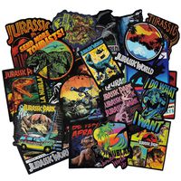 Dinosaur Stickers Jurassic World Park Decals, Laptop Water Bottle Skateboard Phone Motorcycle Bicycle Luggage Guitar Bike Sticker Vinyl Waterproof Decal 75pcs Pack