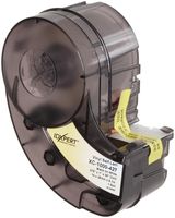Brady 111027 Idxpert 1" Width x 0.375" Height, B-427 Self-Laminating Vinyl, Black on White/Translucent Label