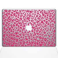The Decal Guru 2047-MAC-13A-BG Leopard Spots Decal Vinyl Sticker, 13" MacBook Air, Pink