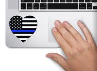 Thin blue line state heart 3x3.2 inches honoring our men & women of law enforcement and Fire Fighters USA america car sticker decal die cut vinyl window - Made and Shipped in USA