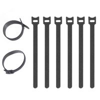 BEADNOVA Wire Organizer Cord Straps Reusable Cable Ties Cable Strap Adjustable Fastener Adjustable Rope Holder (8 Inches, 60 Pieces, Black)