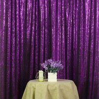 PartyDelight Sequin Backdrop Wedding Curtain Special Events, Party (Purple, 4FTx6FT)