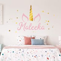 Unicorn Name Wall Decal - Custom Name Unicorn Decal - Girls Name Decal - Personalized Name Unicorn Wall Decal Nursery Decal - Girls Room Decal