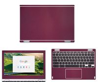 Decalrus - Protective Decal for Acer ChromeBook 11 R-11-CB5-132T, R11-C738T (11.6" Screen) Laptop Wine Carbon Fiber Skin Skins case Cover wrap CFacerChrmbkR11Wine