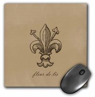 3dRose Single Fleur De Lis French Vintage Mouse Pad (mp_110395_1)