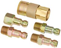 Milton S-215 1/4" NPT T Style Coupler and Plug Kit - 5 Piece