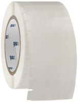 Brady THT-149-430-10 0.5" Width x 0.5" Height, B-430 Clear Polyester, Gloss Finish Clear Thermal Transfer Printable Label (10000 per Roll)