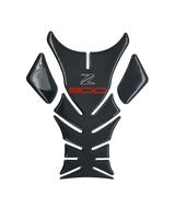 Big 8.6 Inches Real Carbon Fiber 3D Red Sticker Vinyl Decal Emblem Protection Gas Tank Pad For Kawasaki Z900 2015-2017