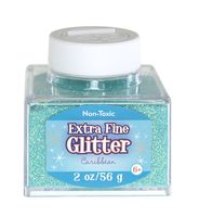 Sulyn Extra Fine Caribbean Glitter Stacker Jar, 2 Ounces, Non-Toxic, Stackable and Reusable Jar, Blue Green Glitter, SUL51827