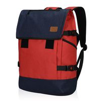 Hynes Eagle 15.6 inch Laptop Backpack for Men and Women Color Blocking Multipurpose Daypack Red