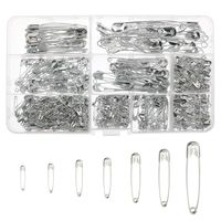 Waycreat 520Pcs Safety Pins Set 7 Sizes 19mm - 54mm for Sewing Craft Cloth Home Office