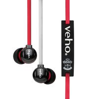 Veho VEP-201-SFC-RW 360 Z1 Southampton FC Stereo Noise isolating Earphones with flex 'anti' tangle cord system - Red/White
